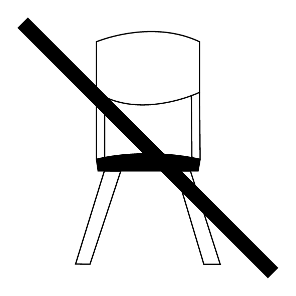 awareness icon begrenzte Sitzmöglichkeiten